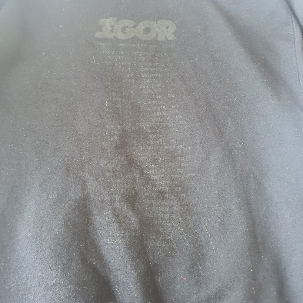 Golf Wang Tyler The Creator Igor 2019 Tour Hoodie Black Small Mens Graphic Sweat - Picture 5 of 6